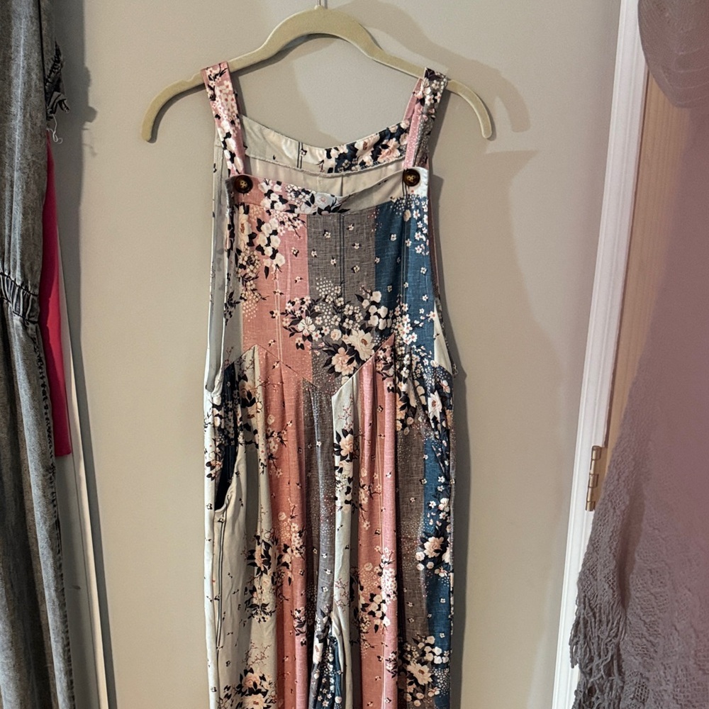 Floral Patchwork Overalls